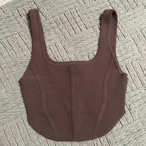 Aritzia Babaton Sculpt Knit Bustier Tank